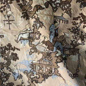 Vintage Quadrille Fabric Toile 3 yards